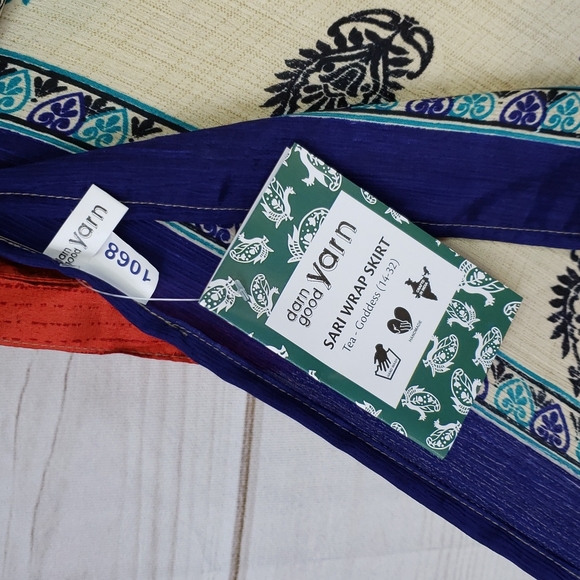 Darn Good Yarn Sari Silk Wrap Skirt Tea Goddess - Picture 7 of 16